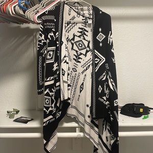 Small black and white cardigan